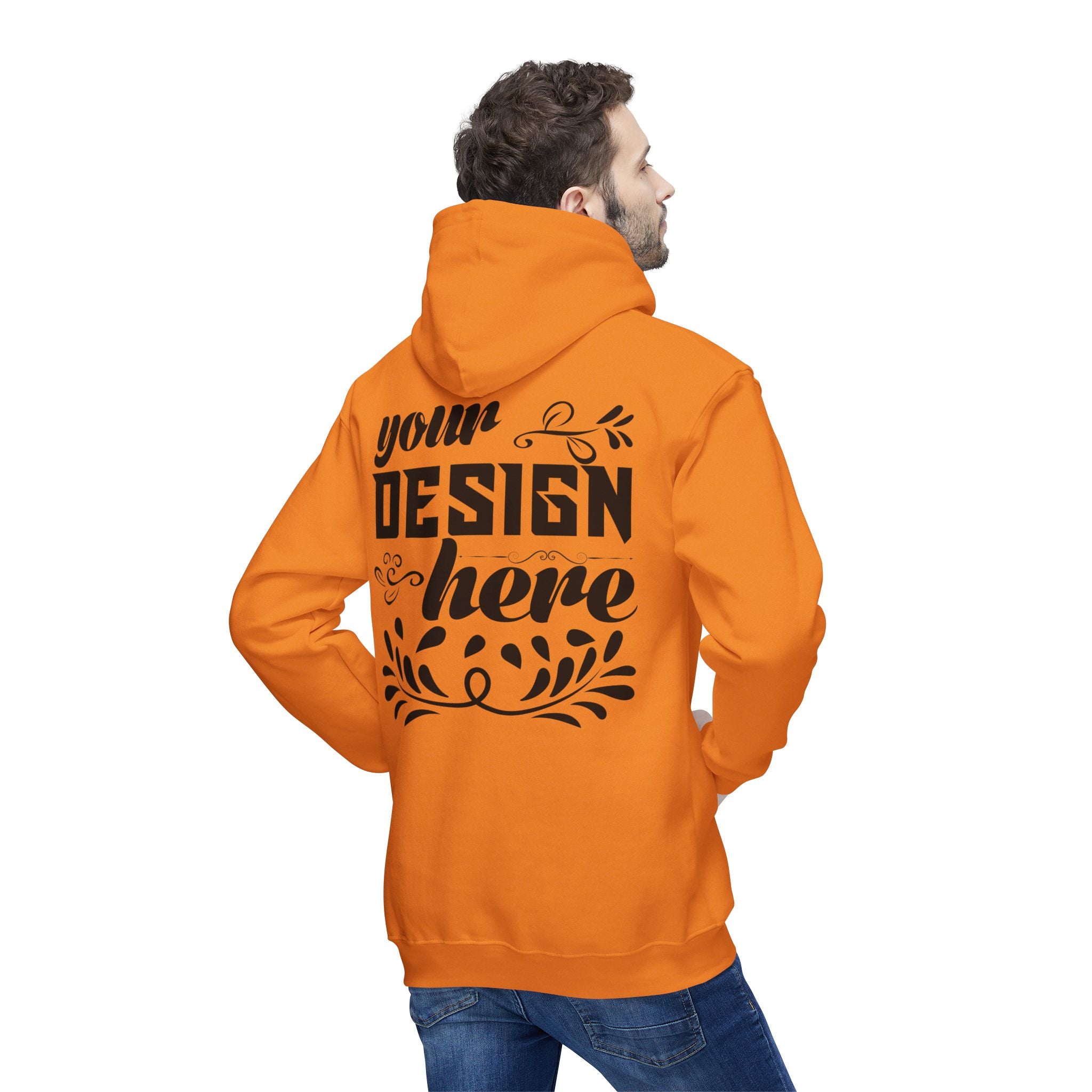 Customizable Bayside 960 Unisex Heavyweight Hooded Sweatshirt Made in US
