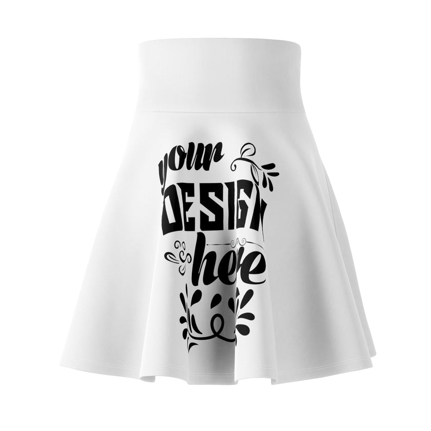 Customizable Women’s Skater Skirt AOP Stretch Fit High Rise Waist