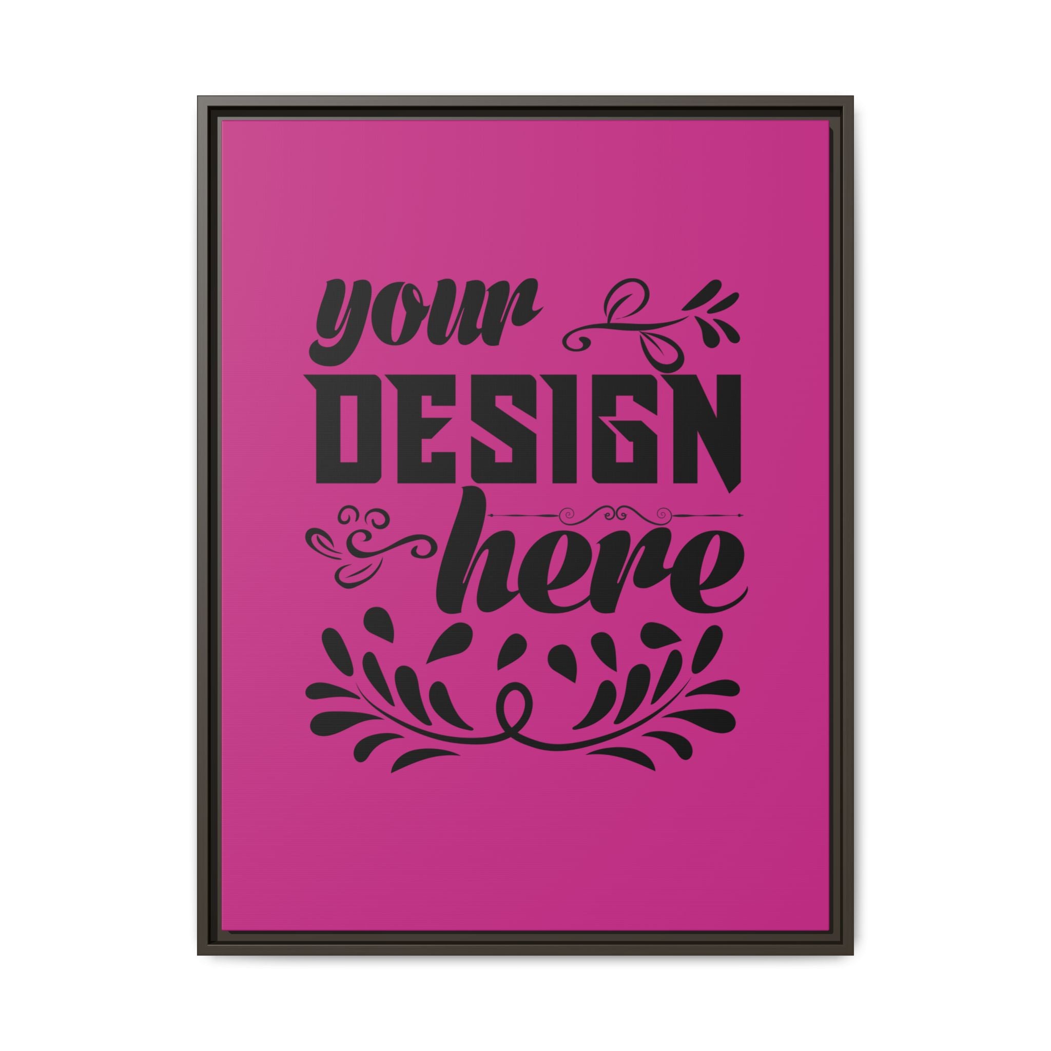 Customizable Framed Matte Canvas Print with Pinewood Frame Sawtooth Hanger