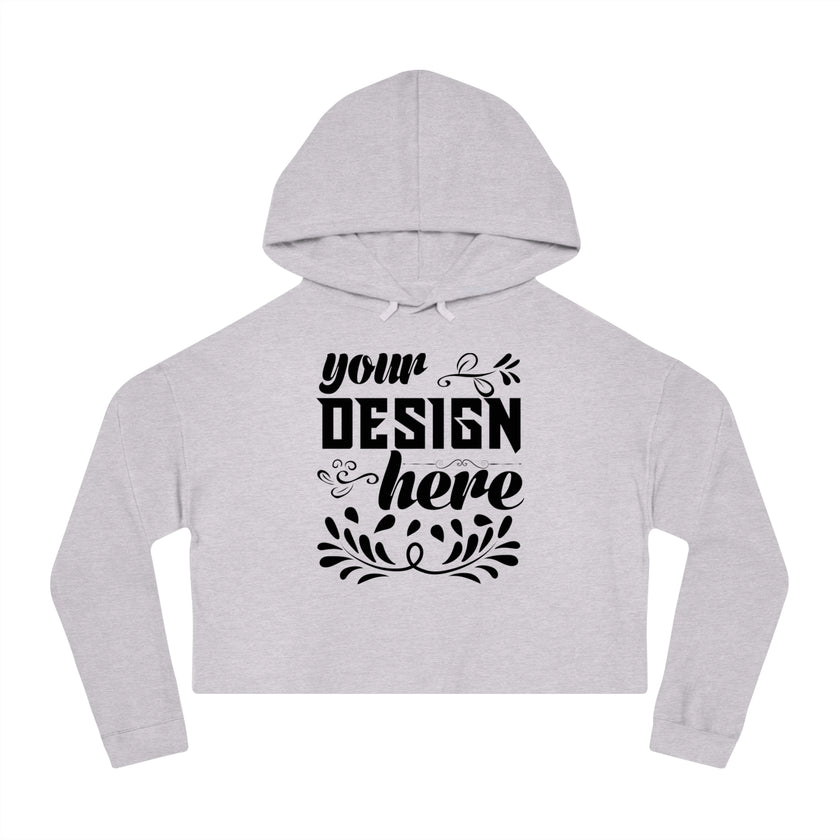 Customizable Independent Trading Women Cropped Hooded Sweatshirt