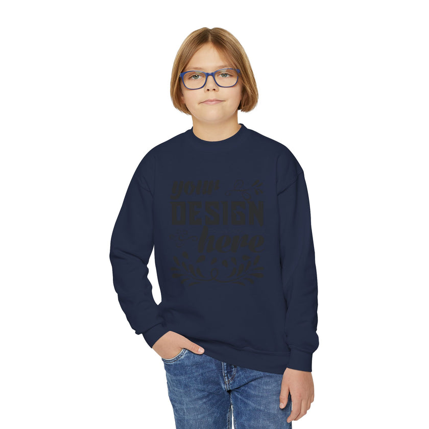 Customizable Gildan 18000B Youth Heavy Blend Crewneck Sweatshirt