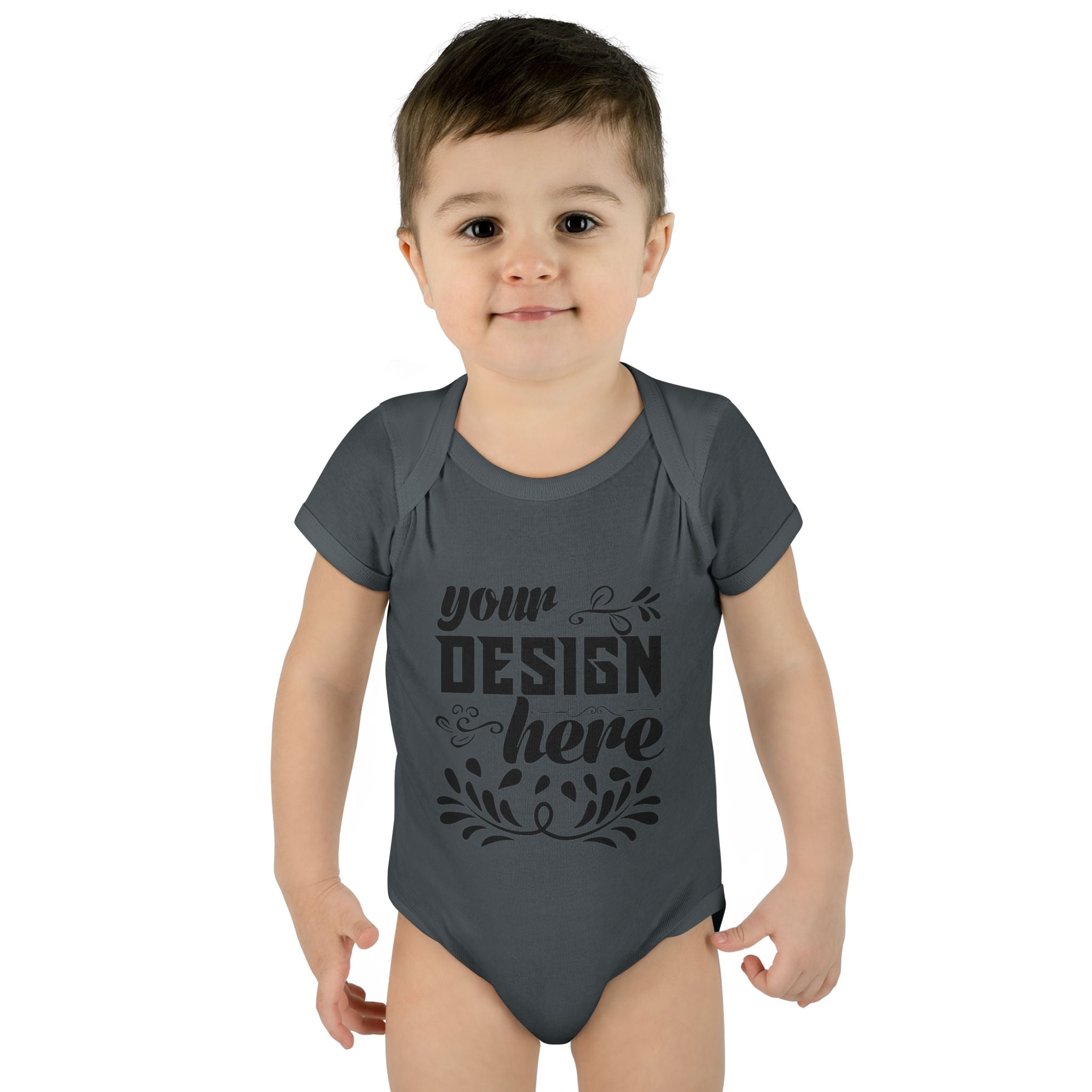 Customizable Infant Baby Rib Bodysuit Rabbit Skins 4400 Unisex