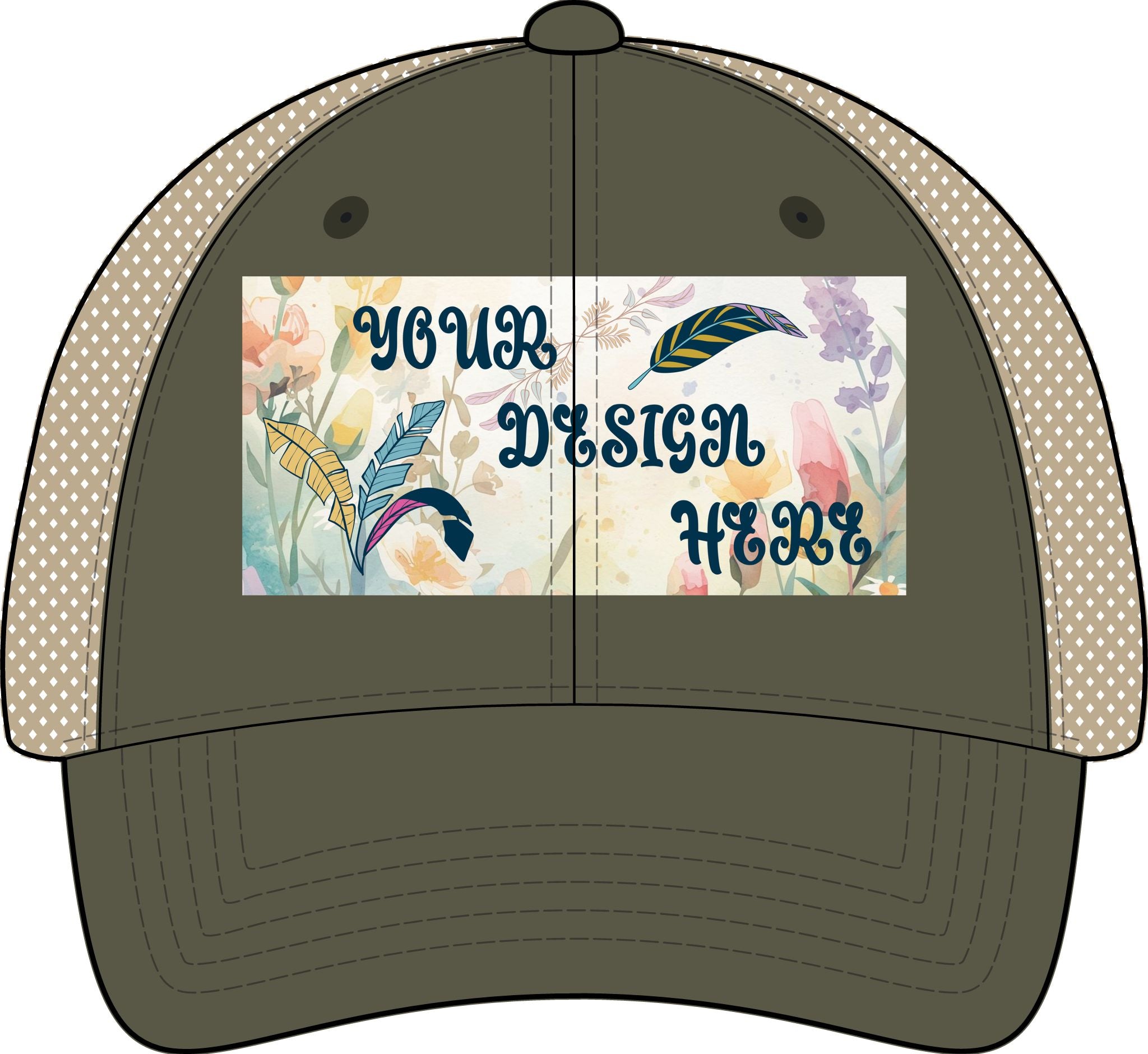 Customizable Infinity Her TE8S Womens Washed Mesh Back Low Profile Ponytail Cap