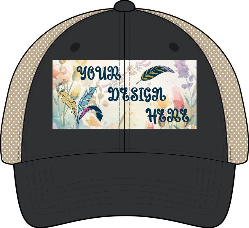 Customizable Infinity Her TE8S Womens Washed Mesh Back Low Profile Ponytail Cap