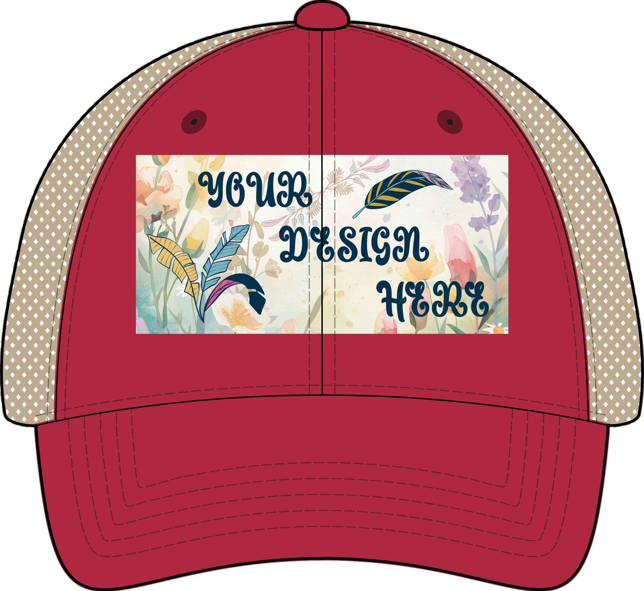 Customizable Infinity Her TE8S Womens Washed Mesh Back Low Profile Ponytail Cap