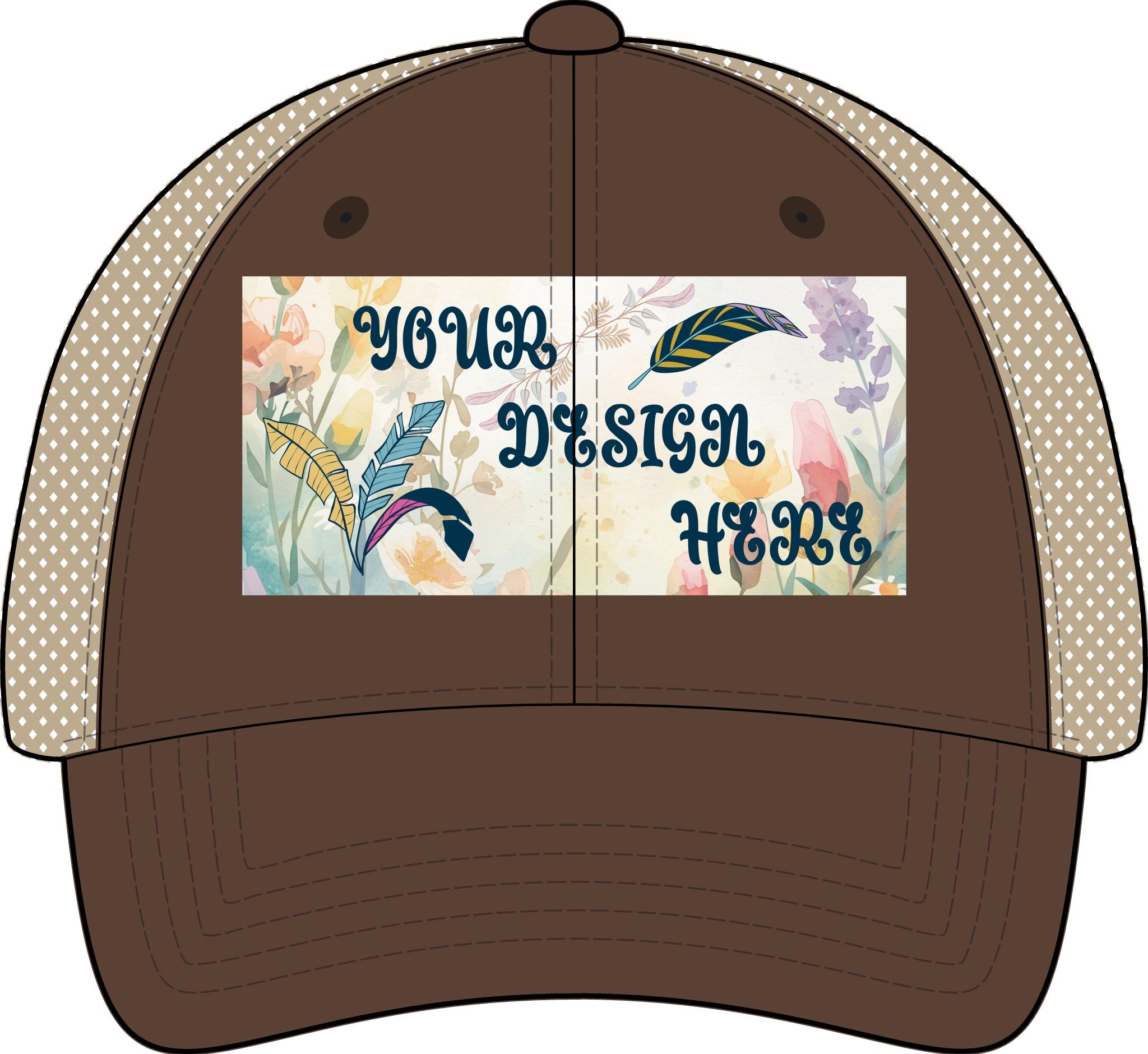 Customizable Infinity Her TE8S Womens Washed Mesh Back Low Profile Ponytail Cap