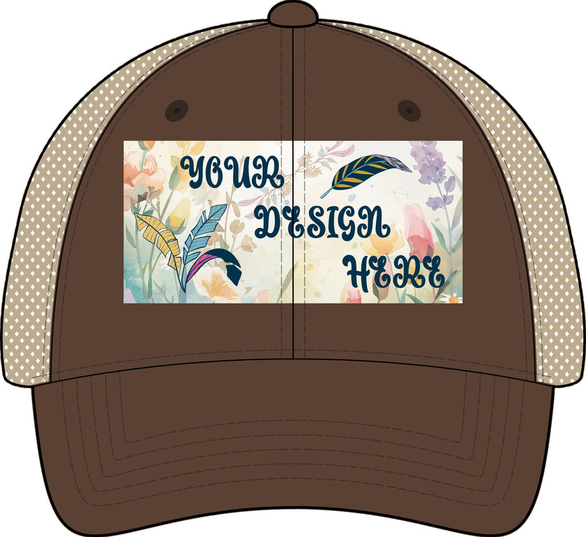 Customizable Infinity Her TE8S Womens Washed Mesh Back Low Profile Ponytail Cap