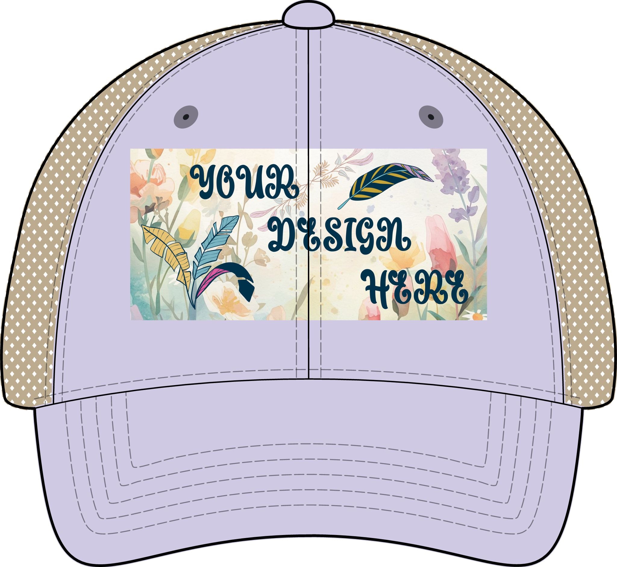 Customizable Infinity Her TE8S Womens Washed Mesh Back Low Profile Ponytail Cap