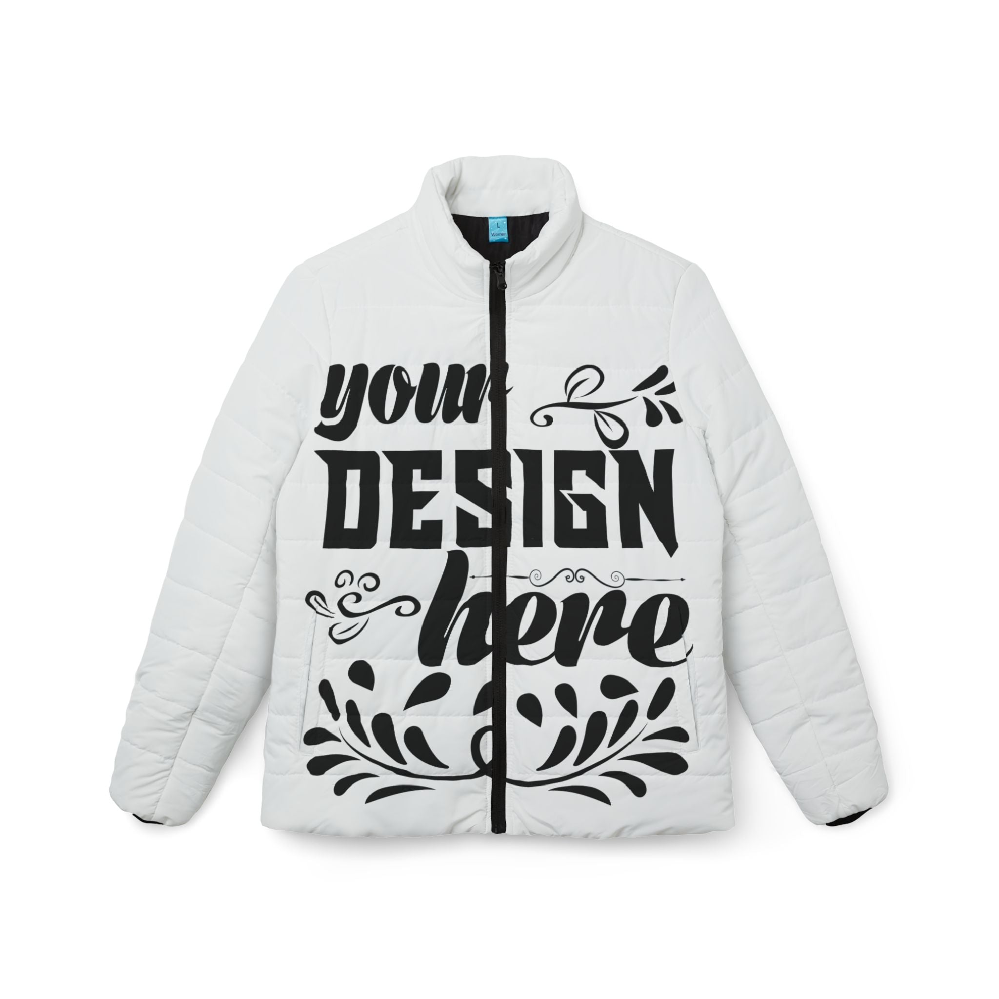 Customizable Women’s Puffer Jacket All Over Print Winter Outerwear