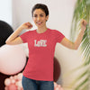 Next Level 6710 Womens Triblend Tee Love Faux Yarn Hearts Graphic Print