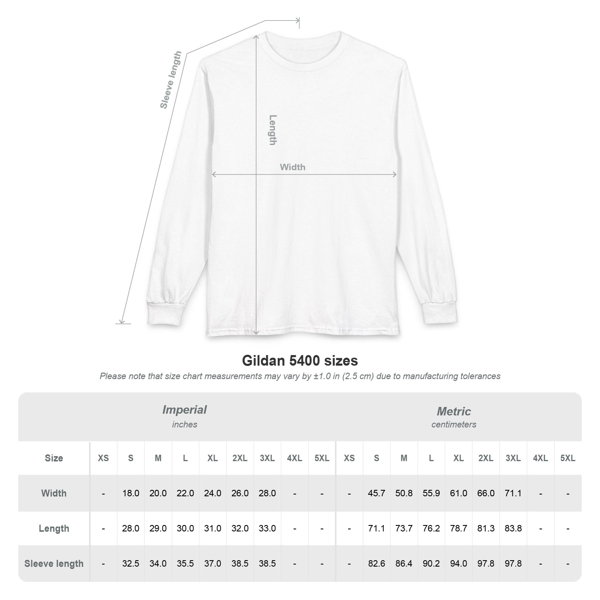 Customizable Gildan 5400 Unisex Long Sleeve T Shirt 100 Cotton Rib Cuffs