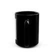 Customizable Black Ceramic Mug 11oz 15oz Glossy Finish Lead BPA Free