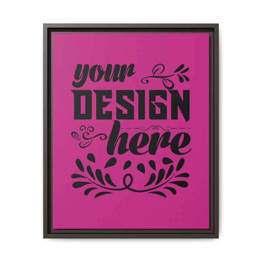 Customizable Framed Matte Canvas Print with Pinewood Frame Sawtooth Hanger