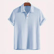 Nameria Men's Lapel Rhombic Knit Short Sleeve Polo