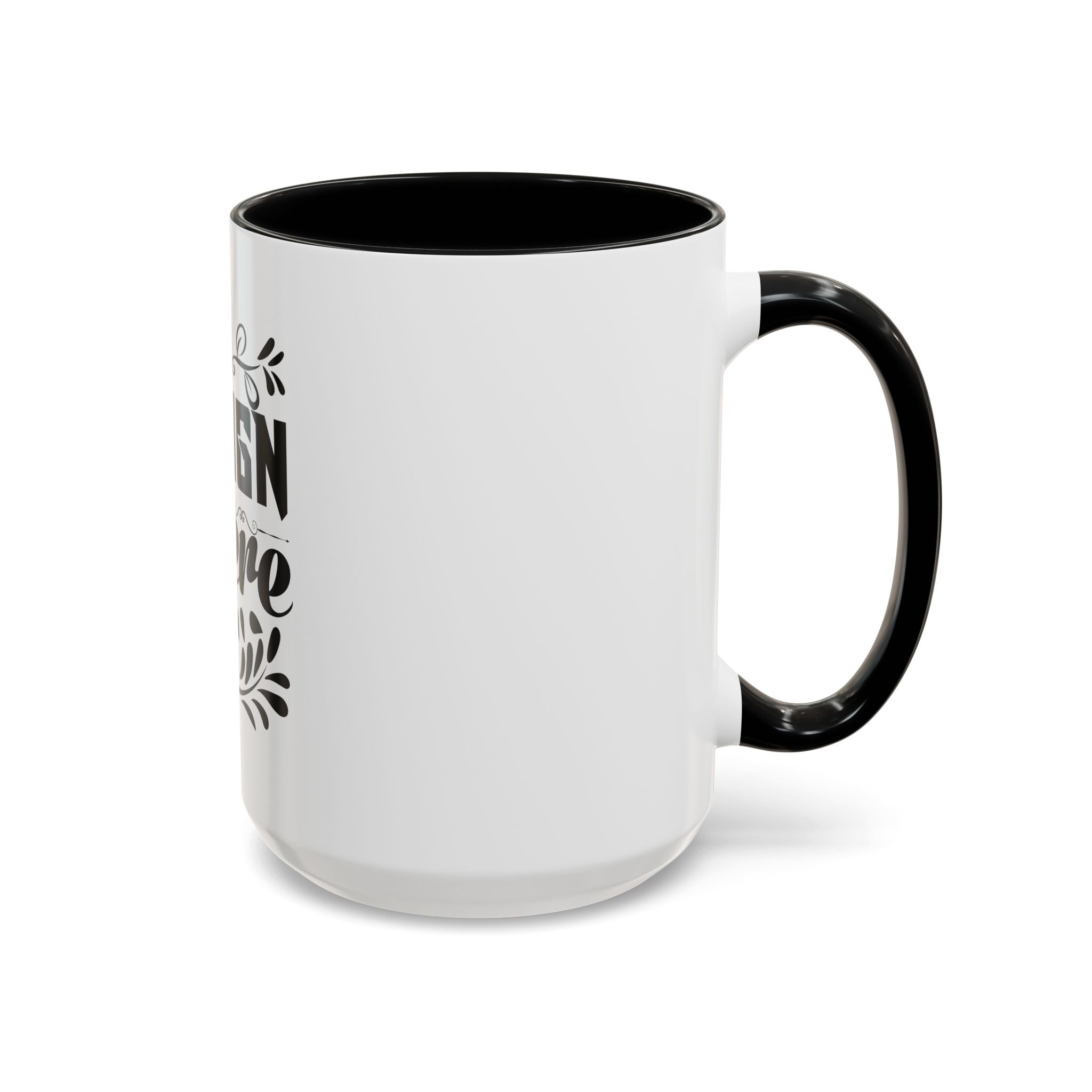Customizable Accent Coffee Mug 11oz and 15oz Colored Interior Handle