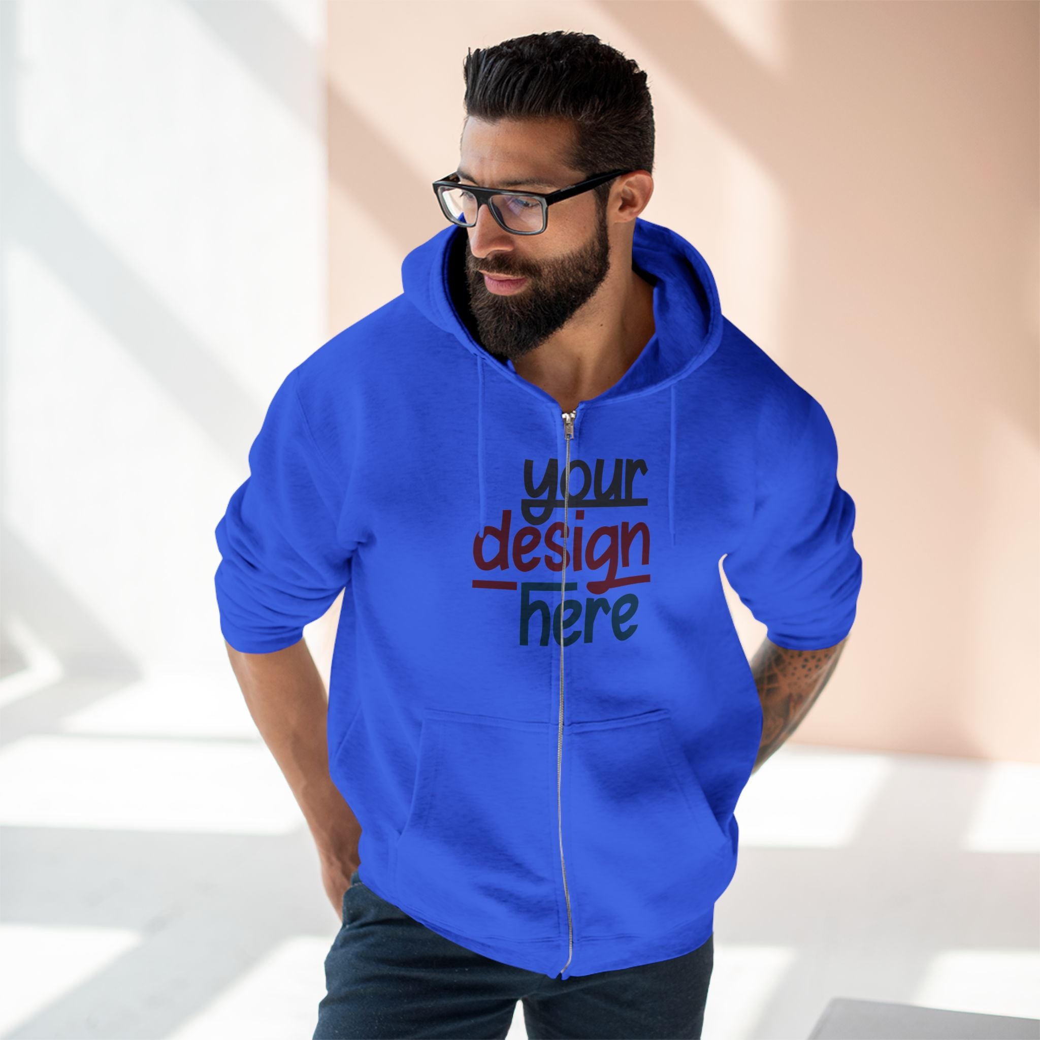 Customizable Lane Seven LS14003 Unisex Zip Hoodie