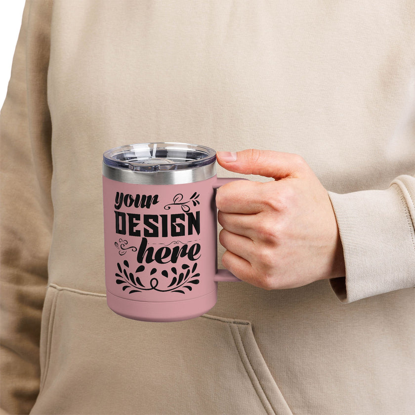 Customizable Polar Camel 15oz Stainless Steel Coffee Mug Tumbler Lid