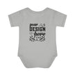 Customizable Infant Baby Rib Bodysuit Rabbit Skins 4400 Unisex