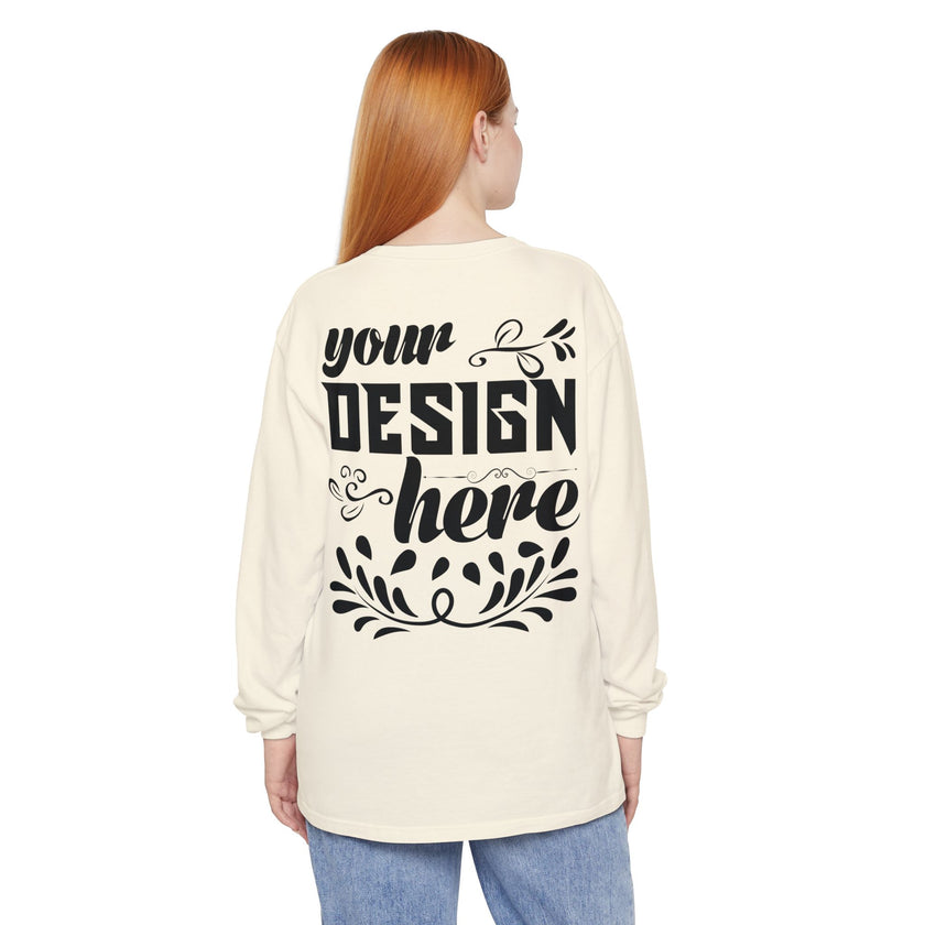 Customizable Comfort Colors 6014 Unisex Garment Dyed Long Sleeve T Shirt