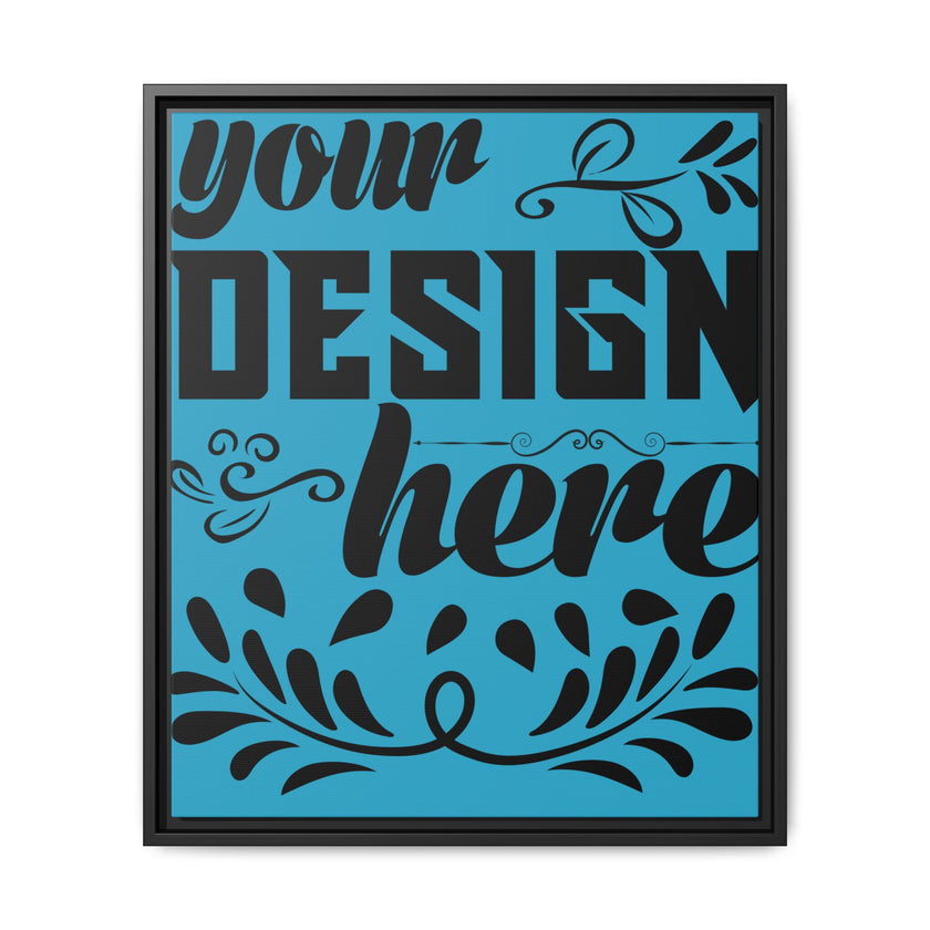 Customizable Framed Matte Canvas Print with Pinewood Frame Sawtooth Hanger