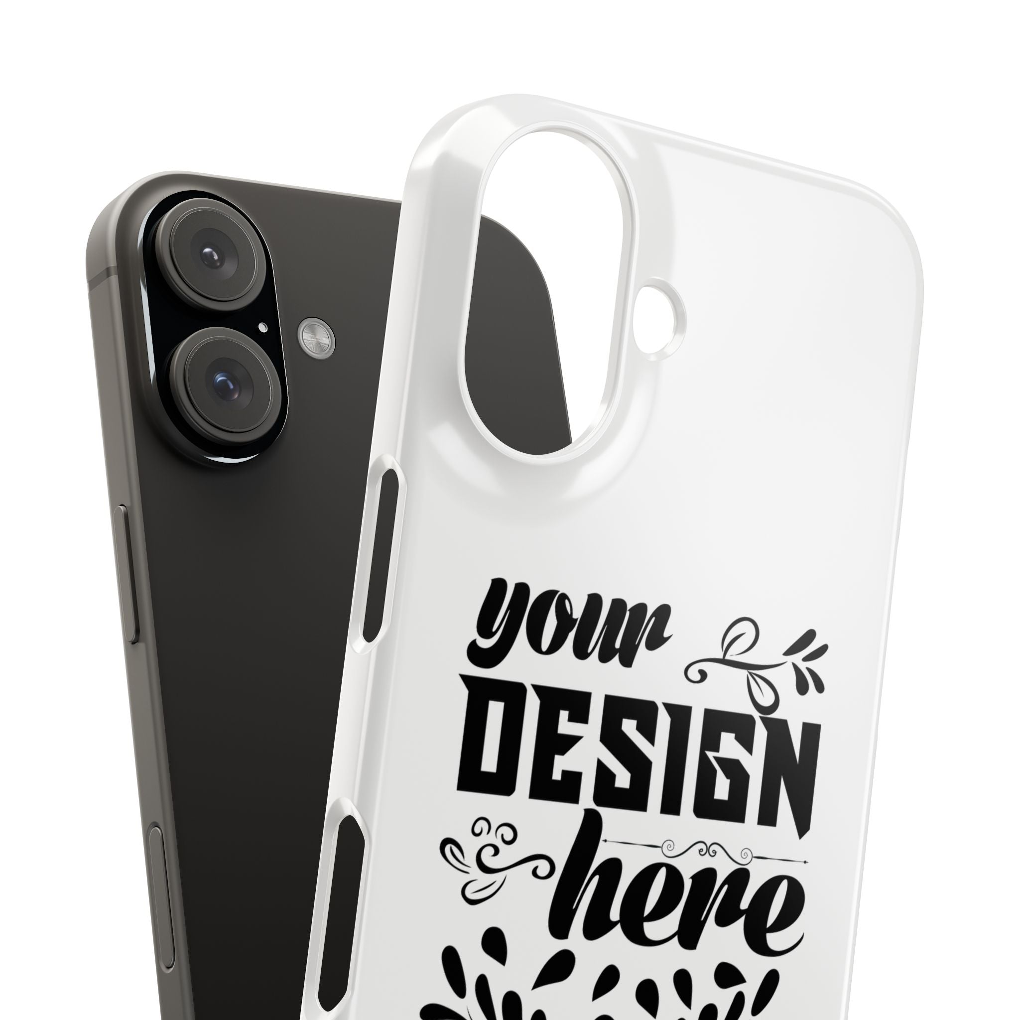Customizable Snap Phone Case Slim Lightweight Polycarbonate Gloss Or Matte