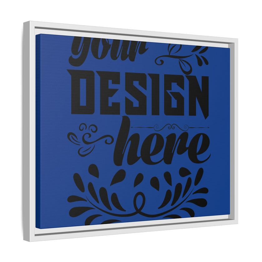 Customizable Framed Matte Canvas Print with Pinewood Frame Sawtooth Hanger