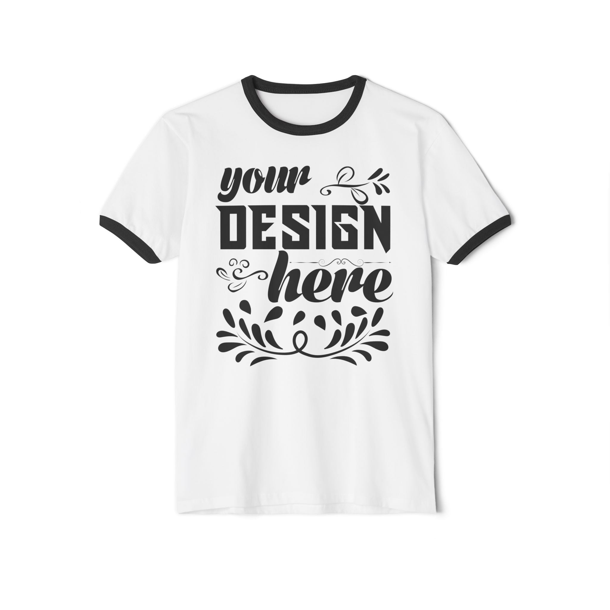 Customizable Next Level 3604 Unisex Cotton Ringer T-Shirt Classic