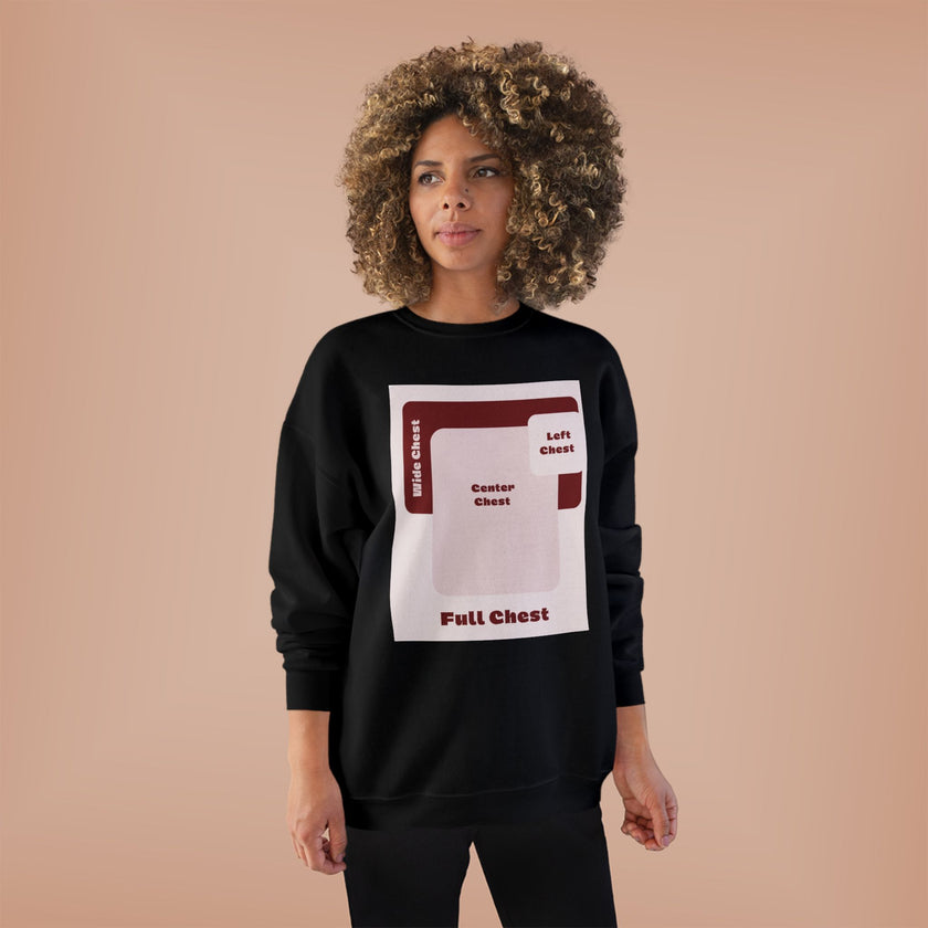 Customizable Unisex Hanes P160 EcoSmart Crewneck Sweatshirt Custom Print
