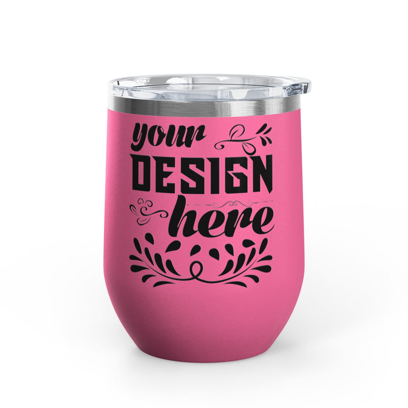 Customizable Polar Camel 12oz Stainless Steel Wine Tumbler Cup Lid