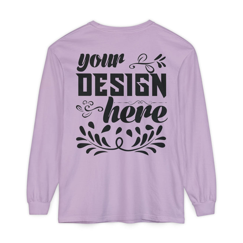 Customizable Comfort Colors 6014 Unisex Garment Dyed Long Sleeve T Shirt