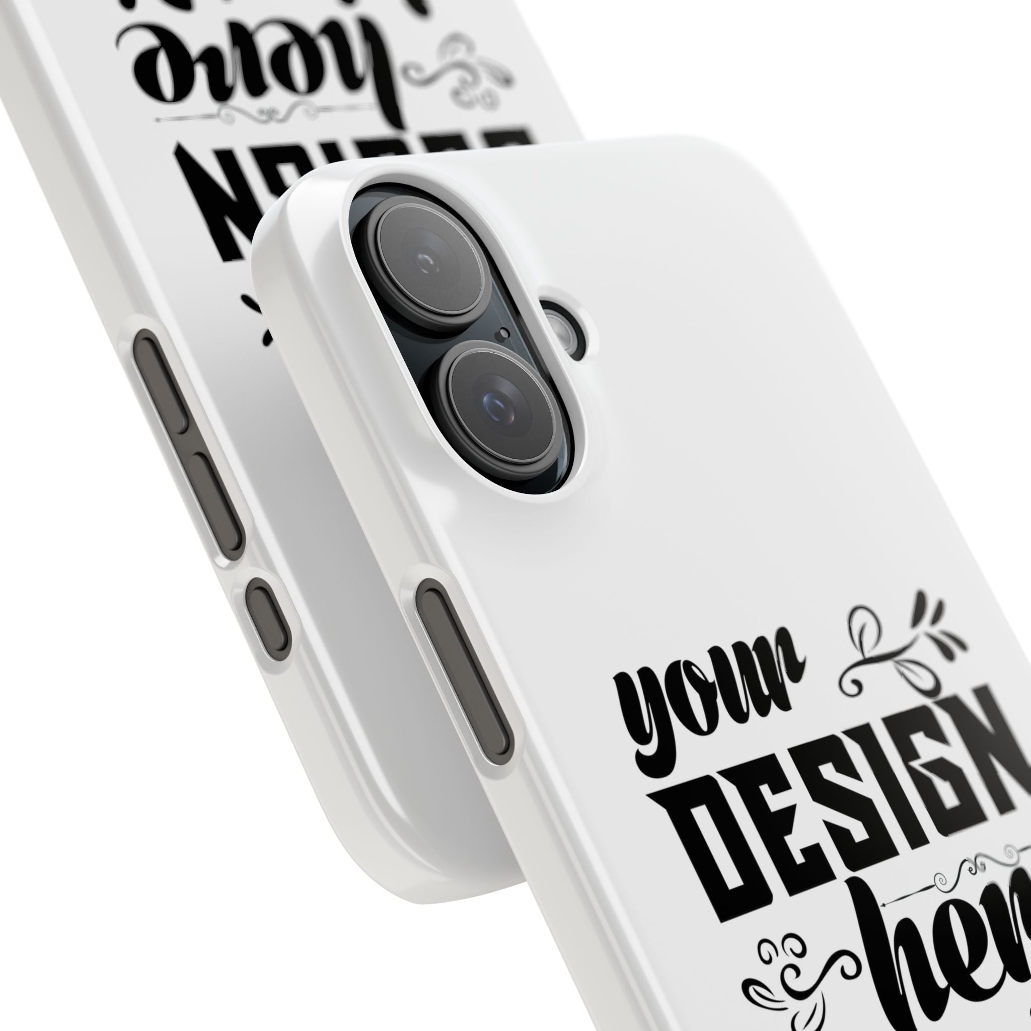 Customizable Snap Phone Case Slim Lightweight Polycarbonate Gloss Or Matte