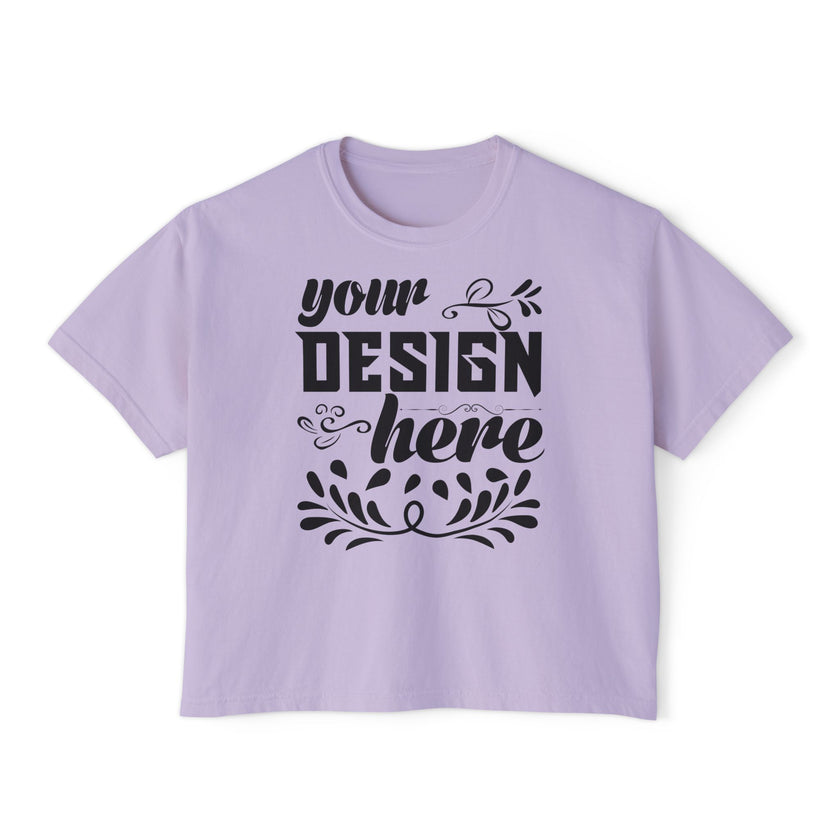 Customizable Comfort Colors 3023CL Womens Boxy Pigment Dyed T-Shirt