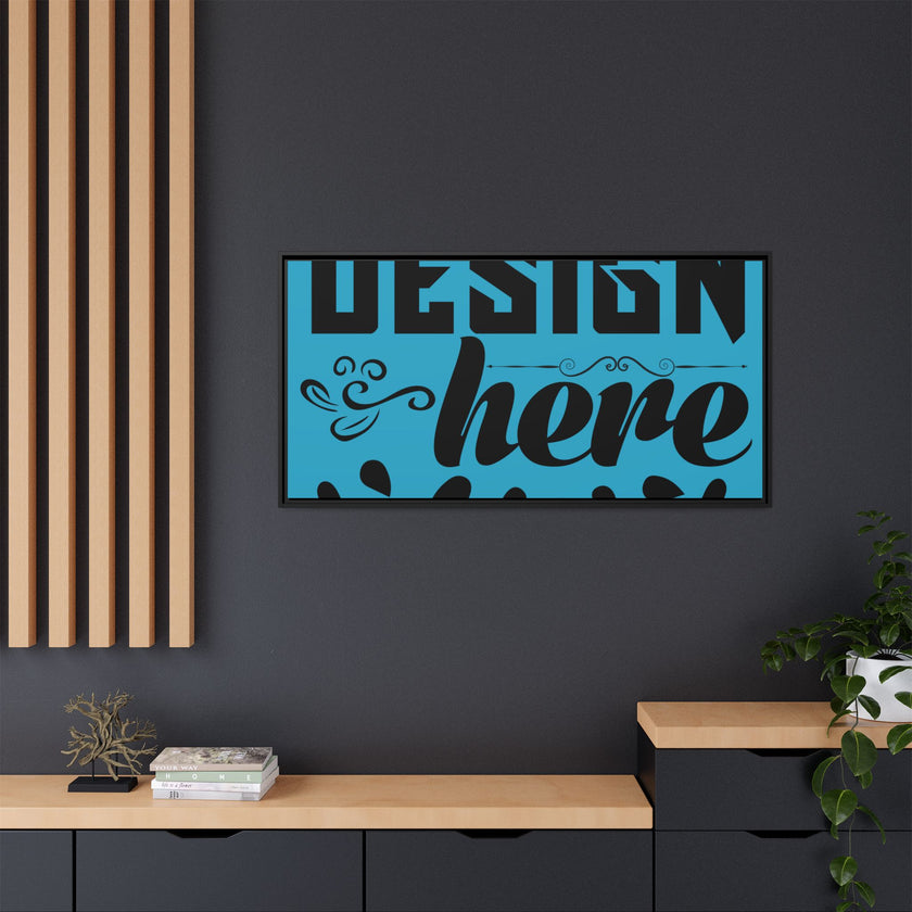 Customizable Framed Matte Canvas Print with Pinewood Frame Sawtooth Hanger