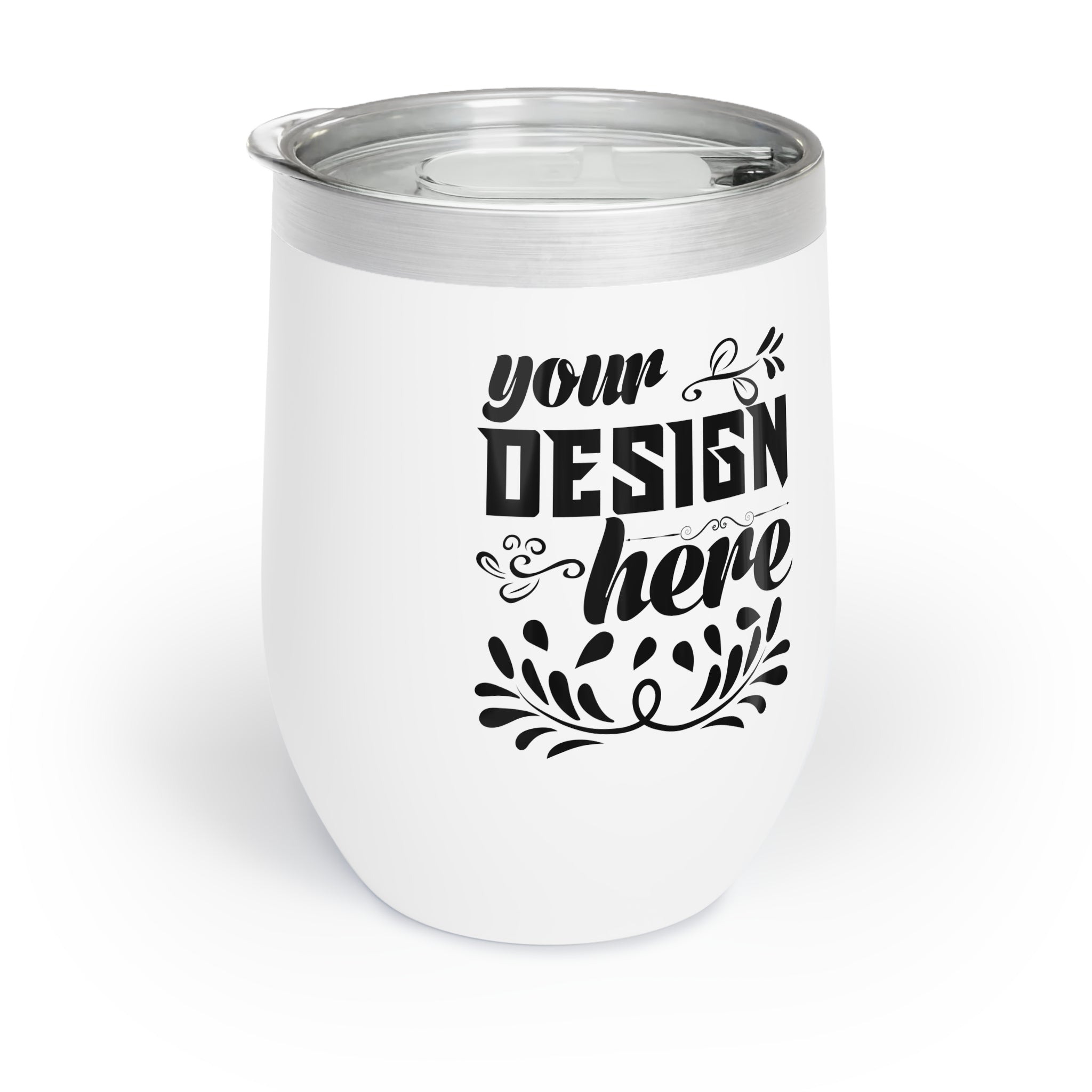 Customizable 12oz Vacuum Insulated Stainless Steel Wine Tumbler with Lid