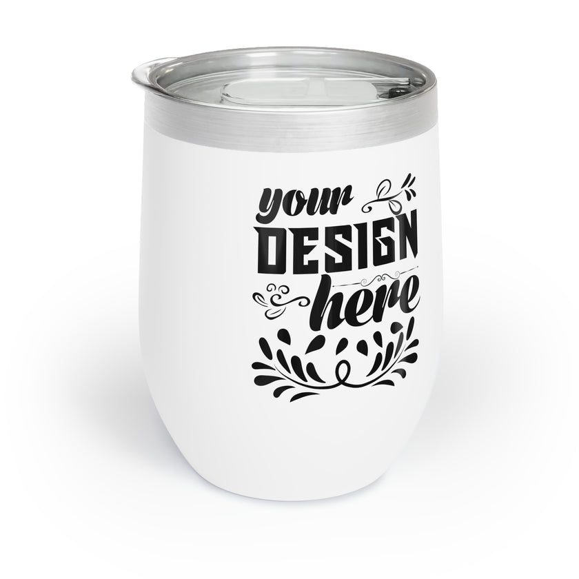 Customizable 12oz Vacuum Insulated Stainless Steel Wine Tumbler with Lid