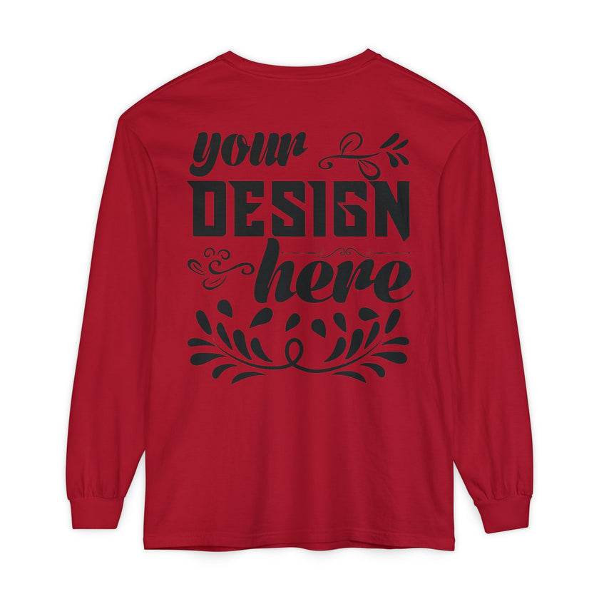 Customizable Comfort Colors 6014 Unisex Garment Dyed Long Sleeve T Shirt