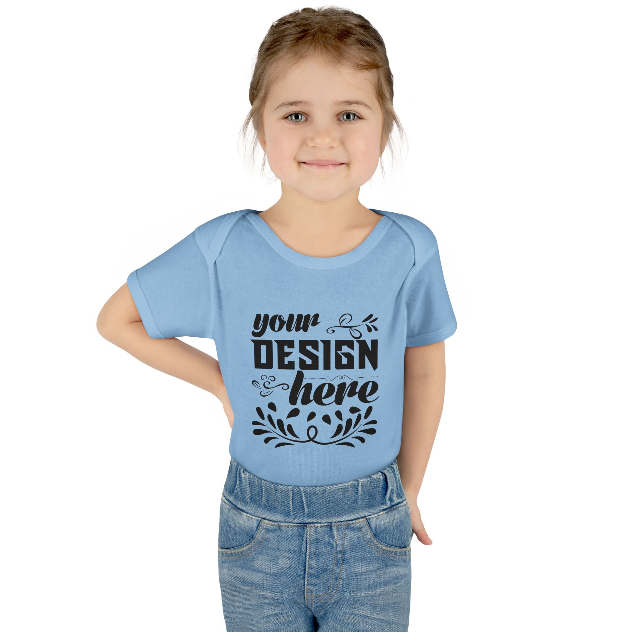 Customizable Infant Baby Rib Bodysuit Rabbit Skins 4400 Unisex