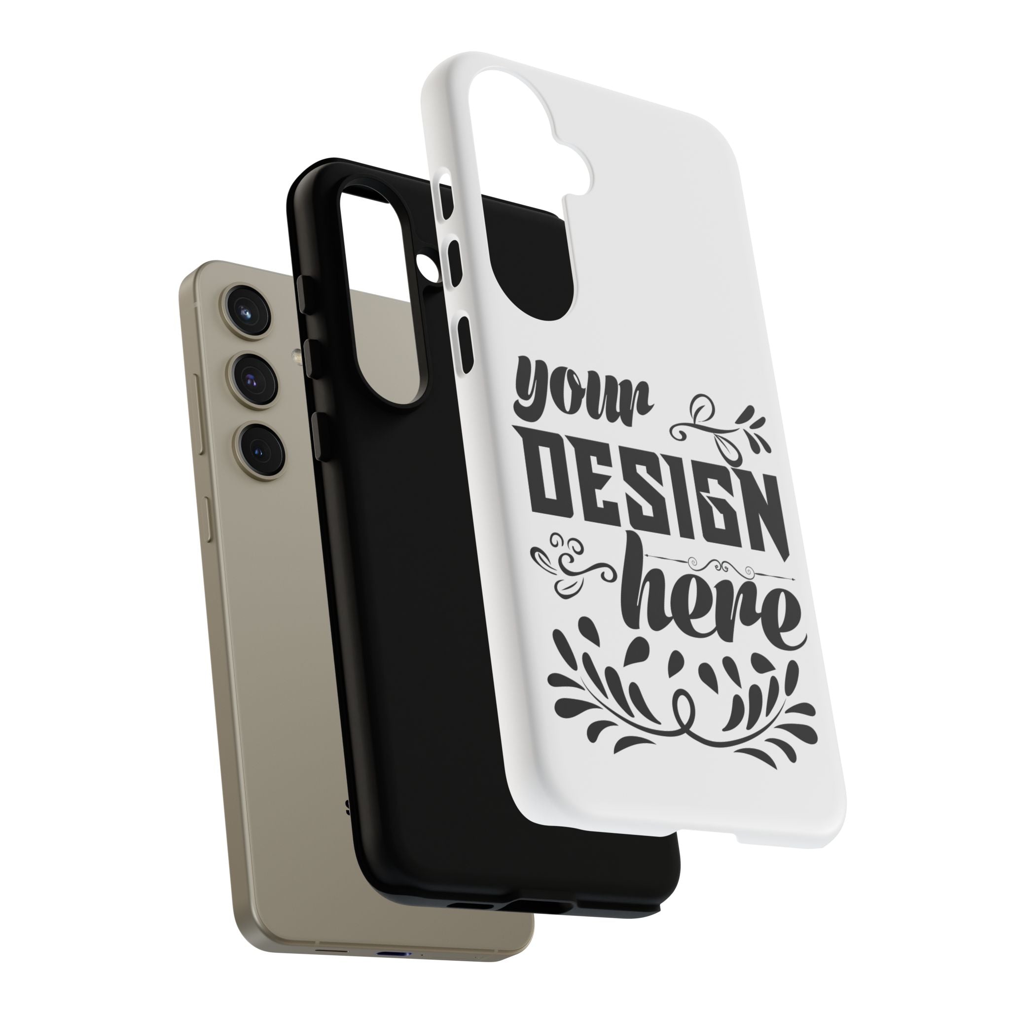 Customizable Tough Dual Layer Phone Case Polycarbonate TPU Liner Protective