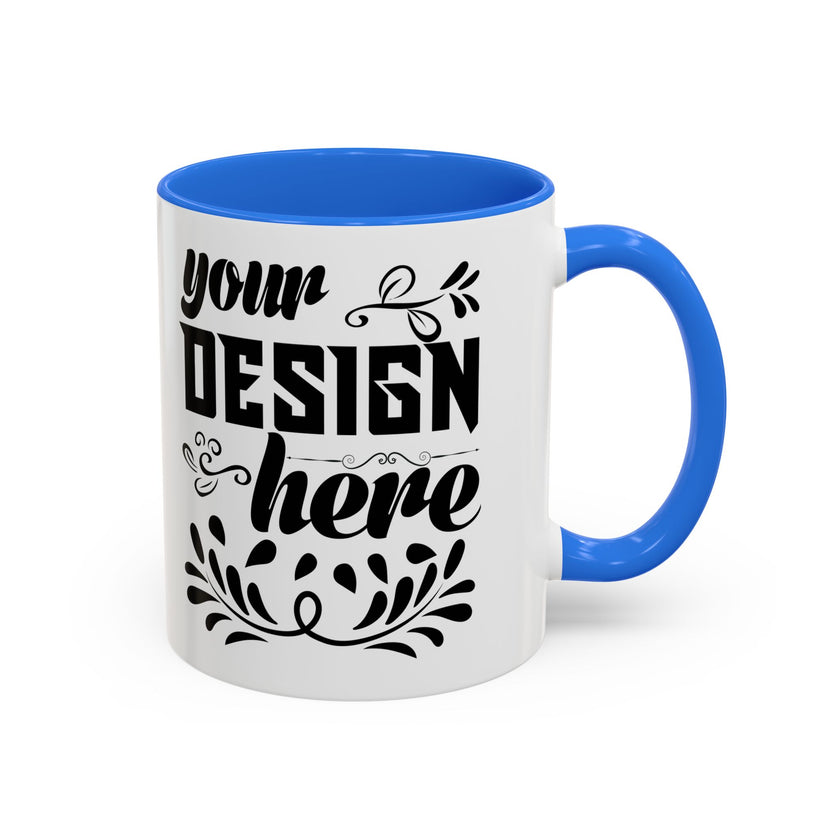 Customizable Glossy Ceramic Accent Mug 11oz and 15oz