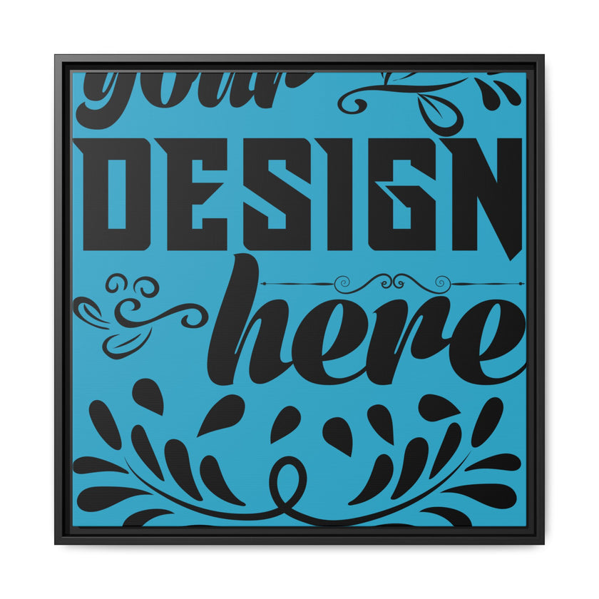 Customizable Framed Matte Canvas Print with Pinewood Frame Sawtooth Hanger