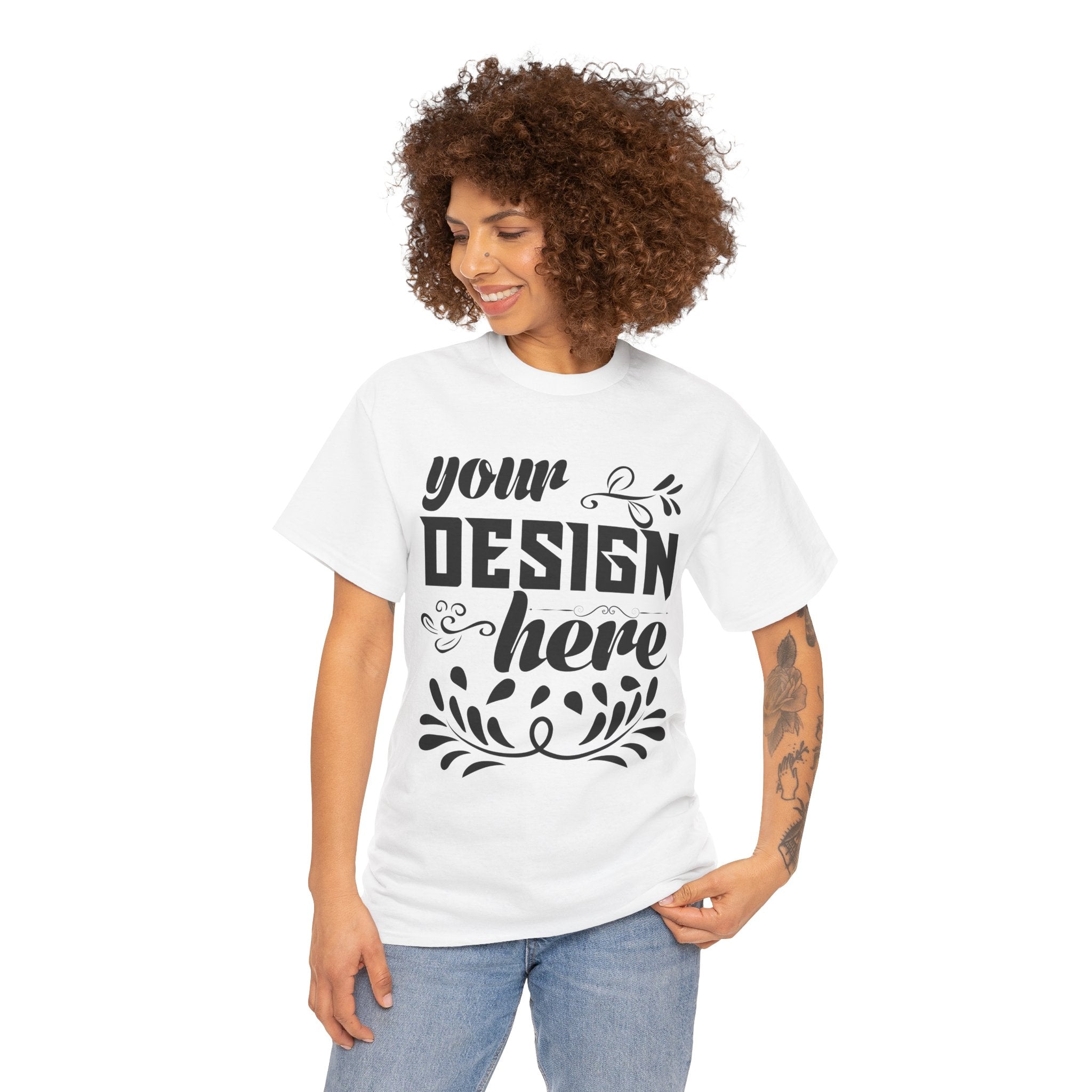 Customizable Gildan 5000 Unisex Heavy Cotton T-Shirt Classic Fit