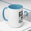 Customizable Accent Coffee Mug 11oz and 15oz Colored Interior Handle