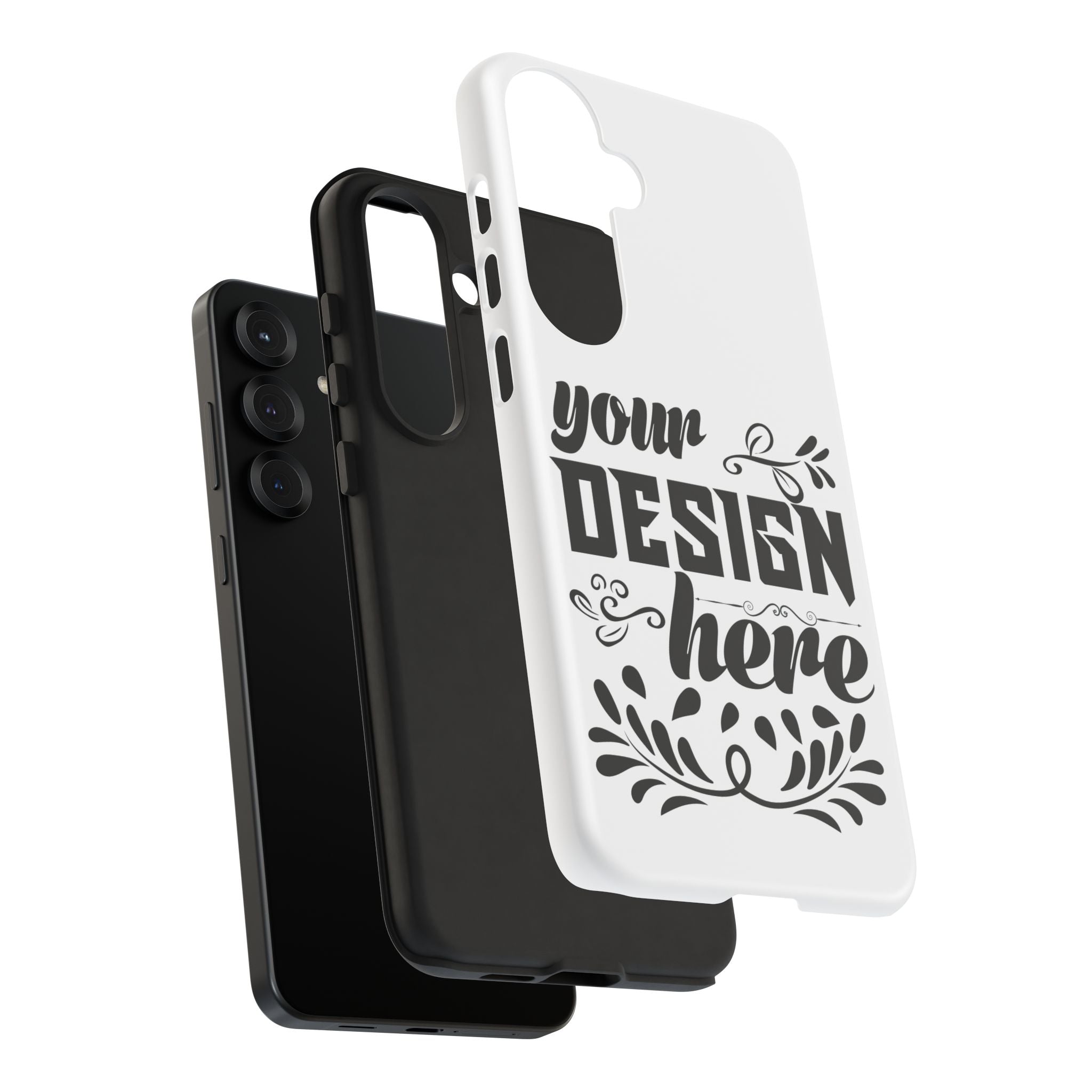 Customizable Tough Dual Layer Phone Case Polycarbonate TPU Liner Protective
