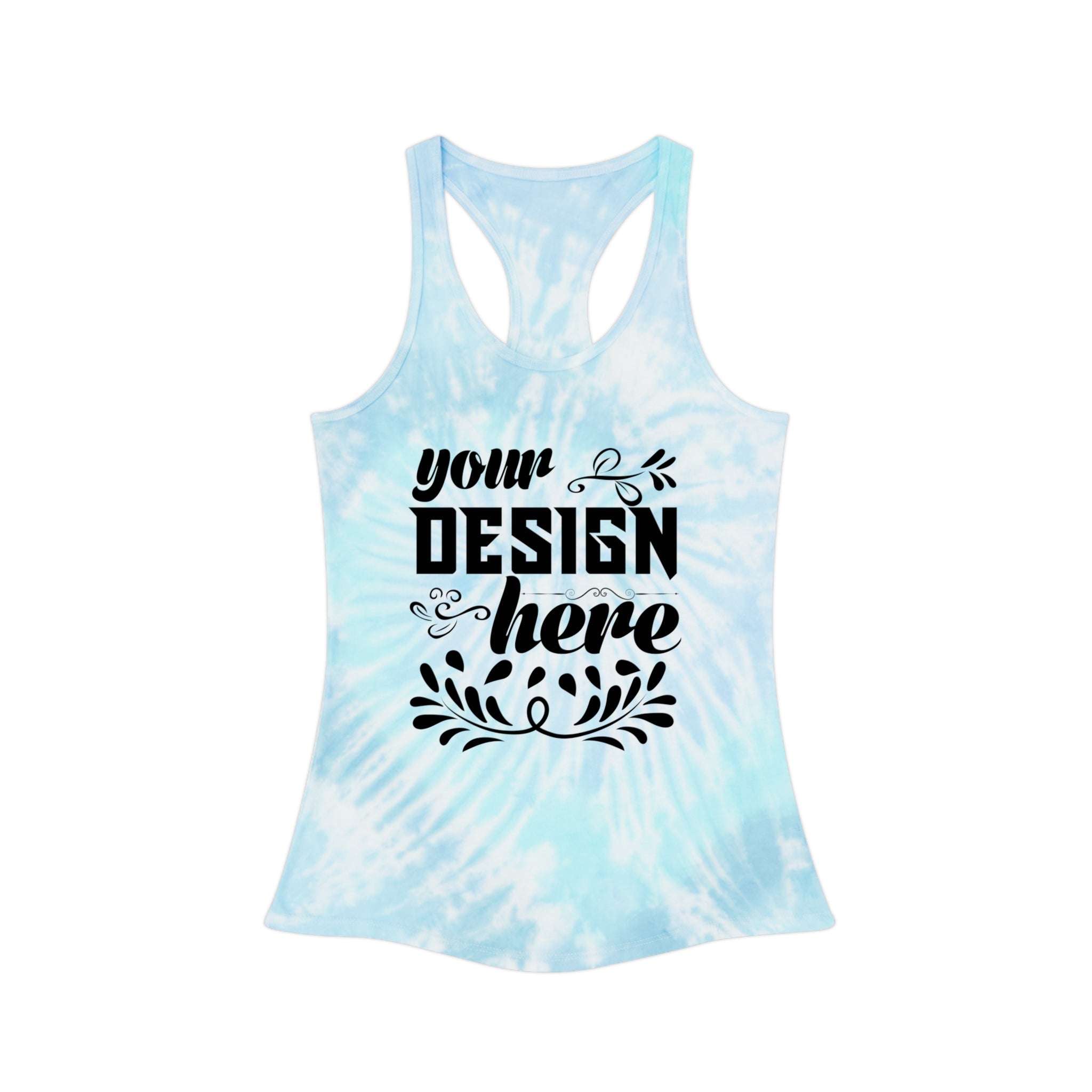 Customizable Colortone 3400 Tie Dye Racerback Tank Top