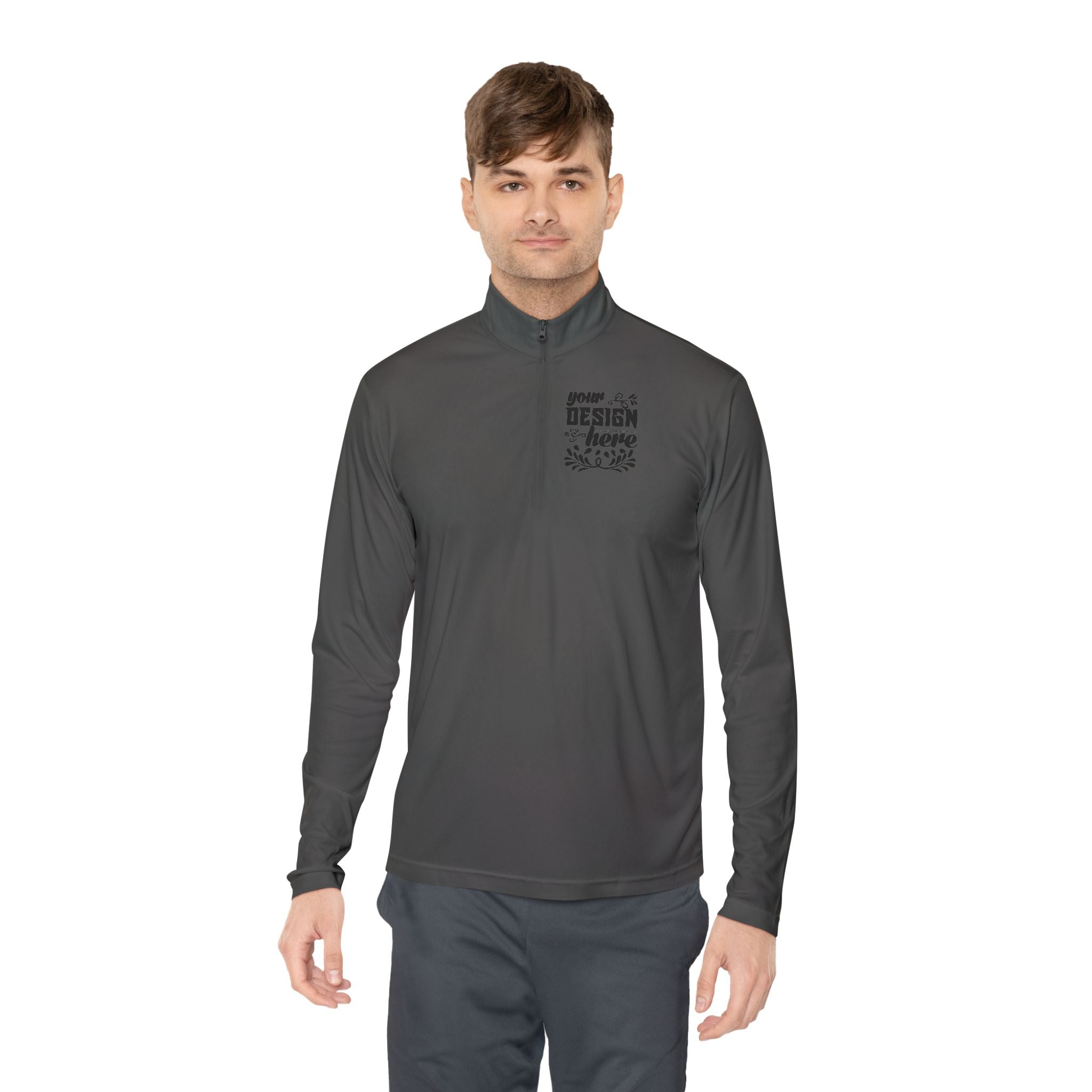 Customizable Sport Tek ST357 Unisex Lightweight Polyester Quarter Zip Pullover