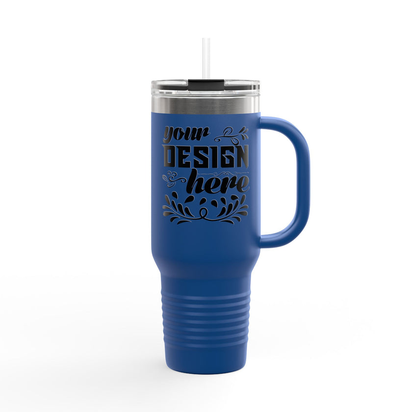 Customizable Polar Camel 40oz Insulated Travel Mug with Handle and Straw (Best Seller)