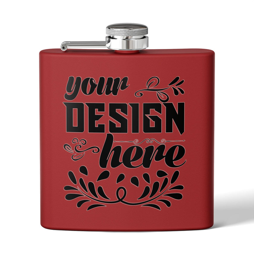 Customizable Polar Camel 6oz Stainless Steel Flask with UV DTF Print