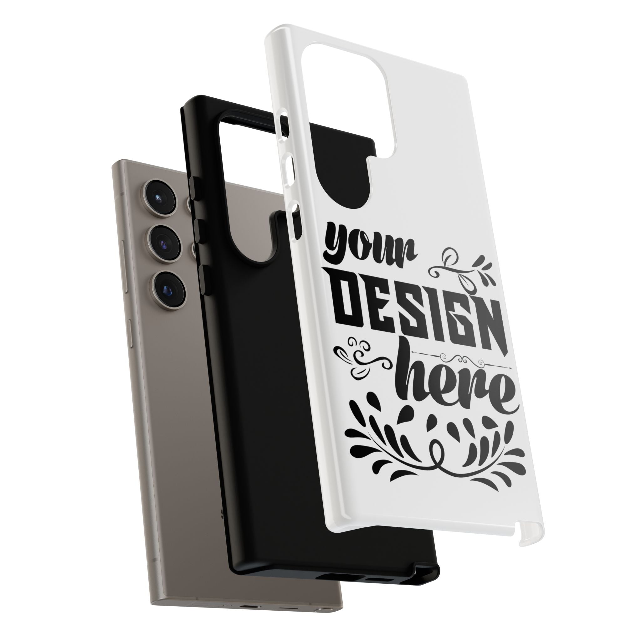 Customizable Tough Dual Layer Phone Case Polycarbonate TPU Liner Protective