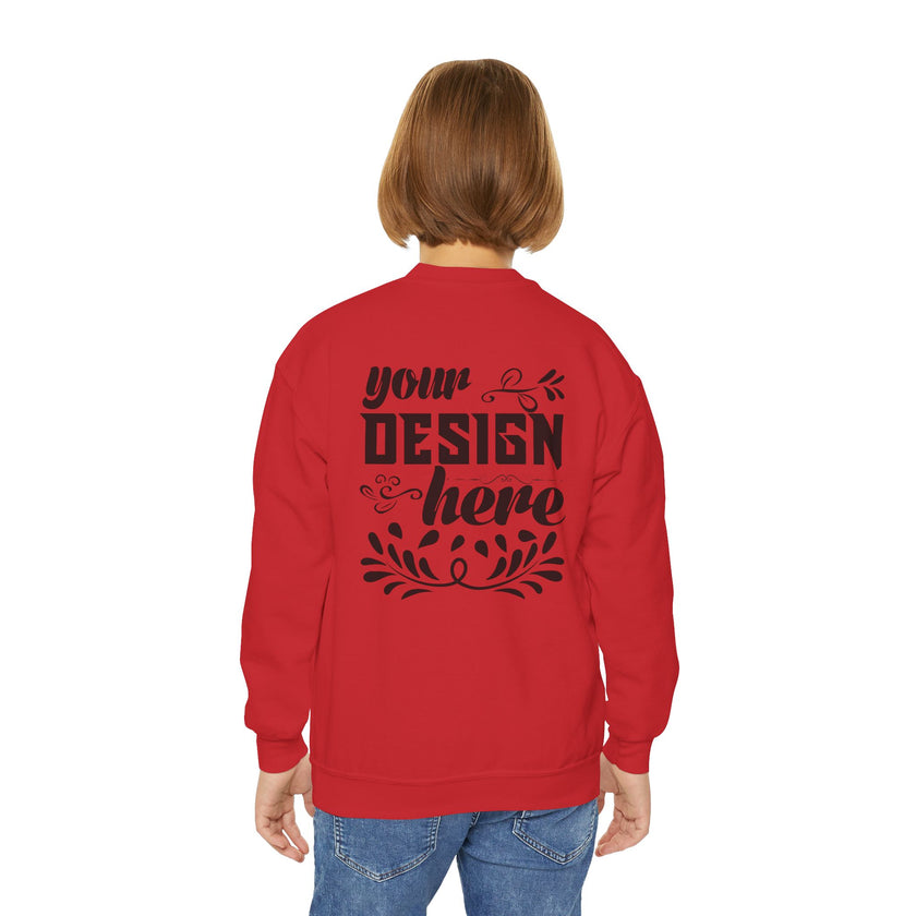 Customizable Gildan 18000B Youth Heavy Blend Crewneck Sweatshirt