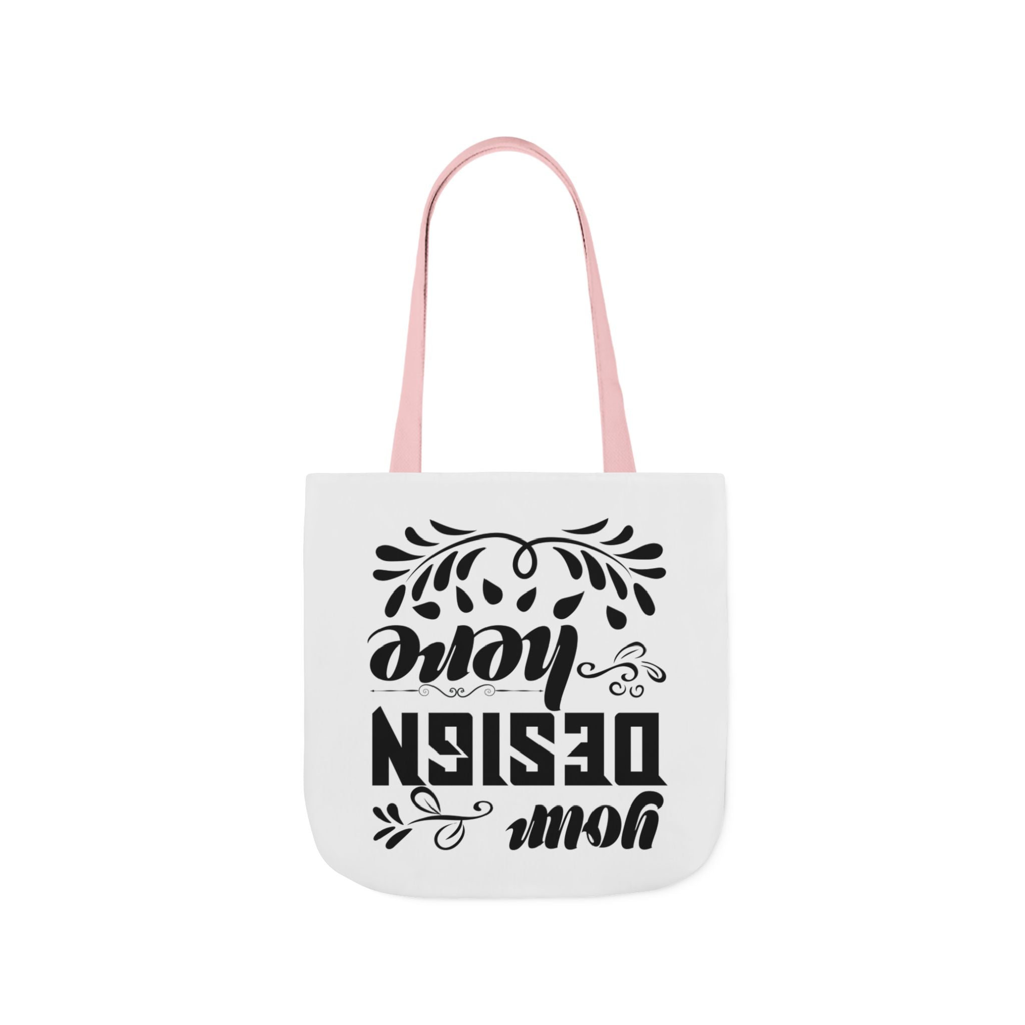 Customizable Canvas Tote Bag With 5 Color Strap Options All Over Print